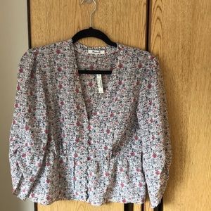 Brand New (w/ tags) Madewell Silk Shadowpetal top